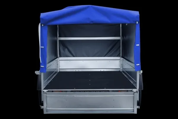 p17-4_result Autoanhänger kippbar 230x125 cm – UNITRAILER 750 kg mit blauer Hochplane und Hochspriegel