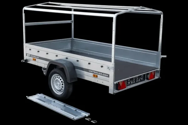 p17-7_result Autoanhänger kippbar 230x125 cm – UNITRAILER 750 kg mit blauer Hochplane und Hochspriegel