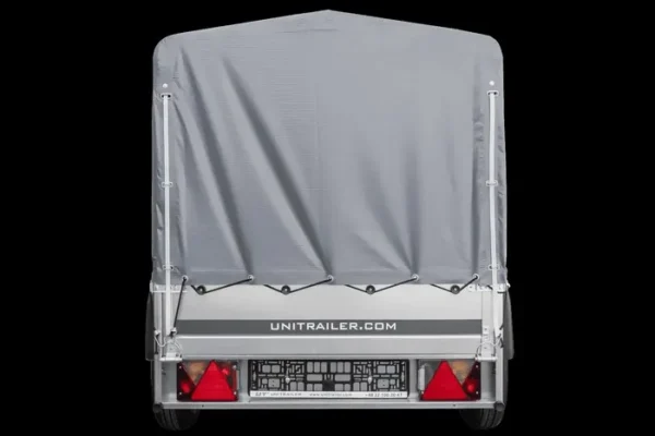 p19-2_result Tieflader Kippanhänger 200x106 cm mit grauer Hochplane – 750 kg | UNITRAILER
