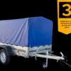 p20-3 Kippanhänger 200×106 cm mit Hochplane & Hochspriegel – 750 kg | UNITRAILER